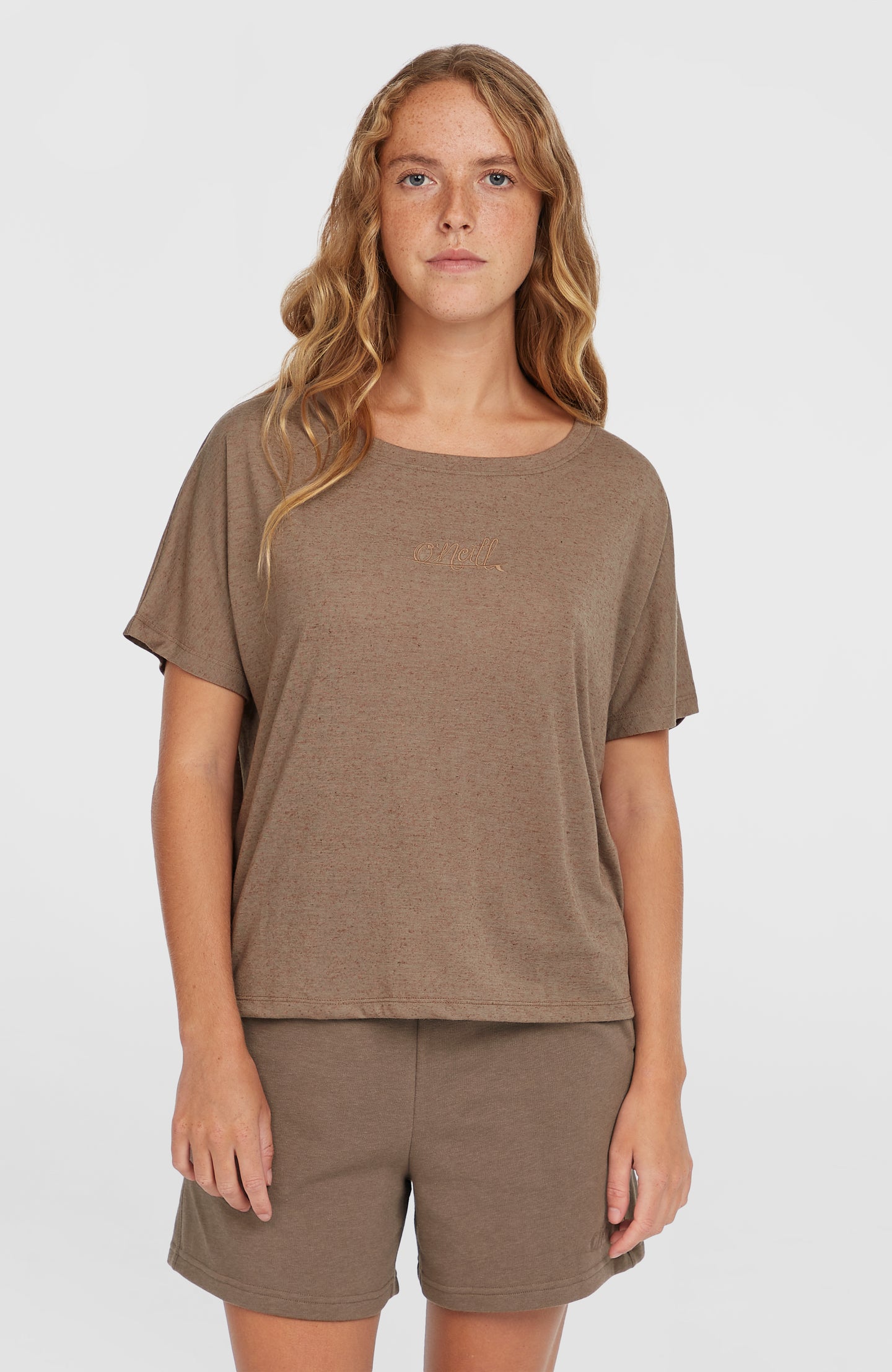 Essentials O'Neill Script Drape T-Shirt - Pure Cashmere