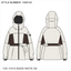 Fwc'Cruz Hybrid Belted Snow Jacket - Snow White Colour Block