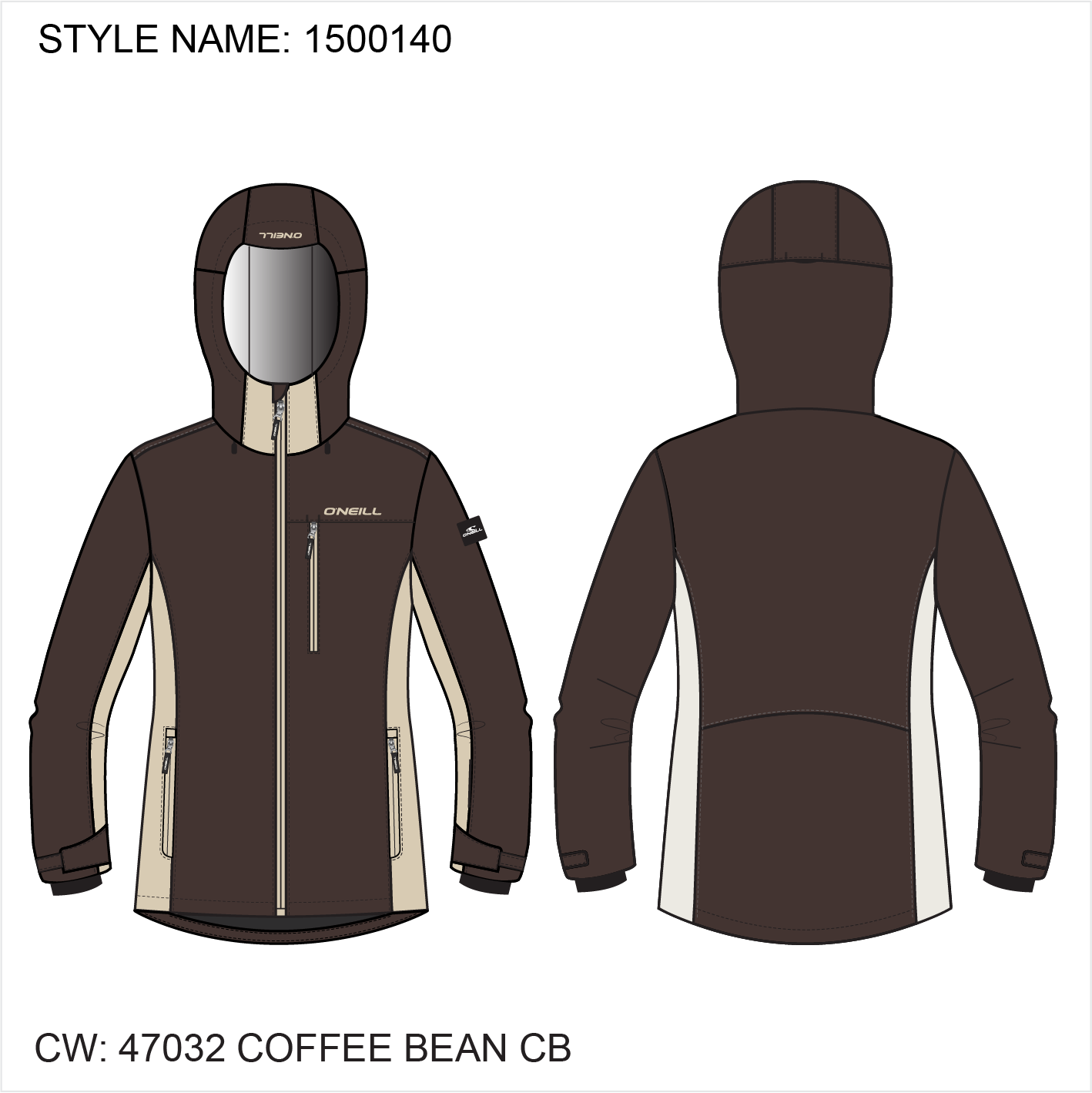 Fwc'Cruz Duo Snow Jacket - Coffee Bean Colour Block
