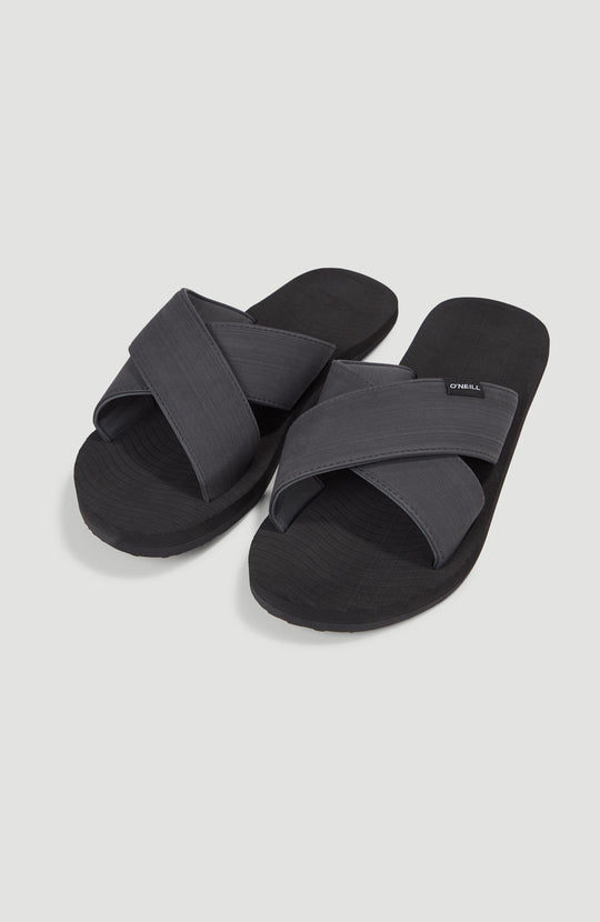 Koosh Cross Over Slides - Black Out
