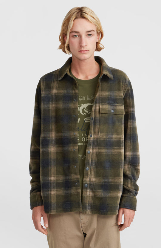 O'Neill Superfleece Shirt - Green Check Small