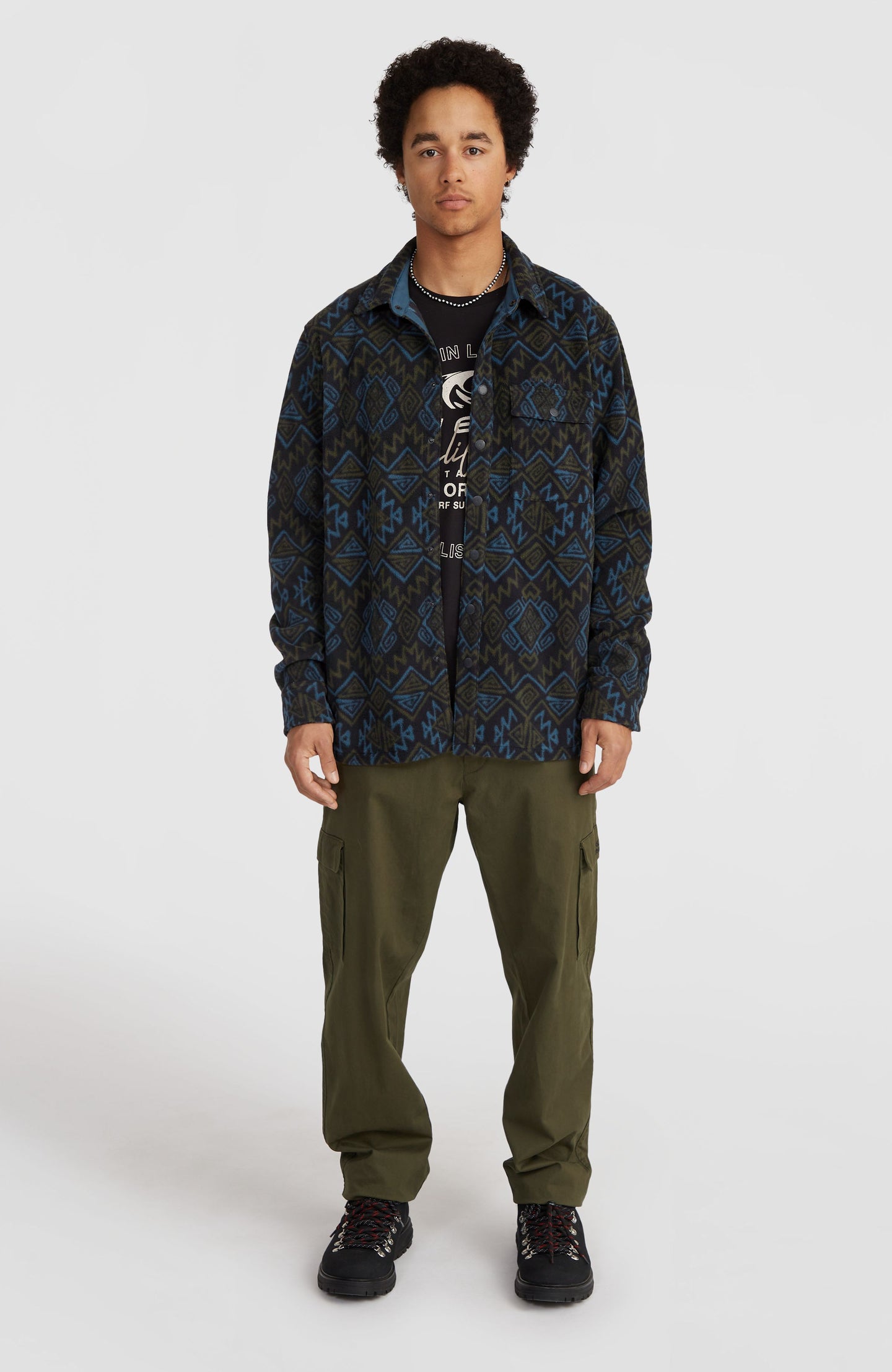 O'Neill Superfleece Shirt - Black Retro Ikat