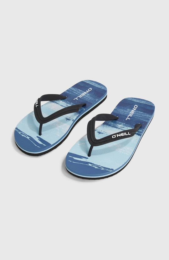 Profile Graphic Sandals - Blue Melted Texture