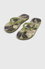 Profile Graphic Sandals - Green Dusty Flower