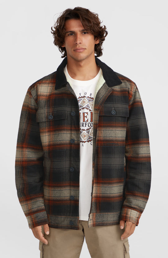 O'Neill Fleece Lined Jacket - Grey Check Small