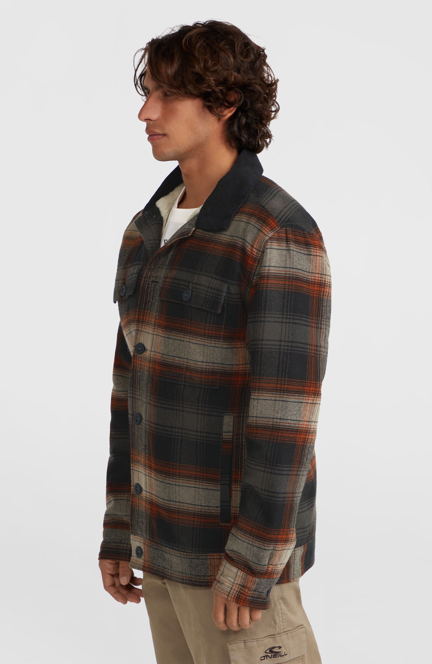 O'Neill Fleece Lined Jacket - Grey Check Small