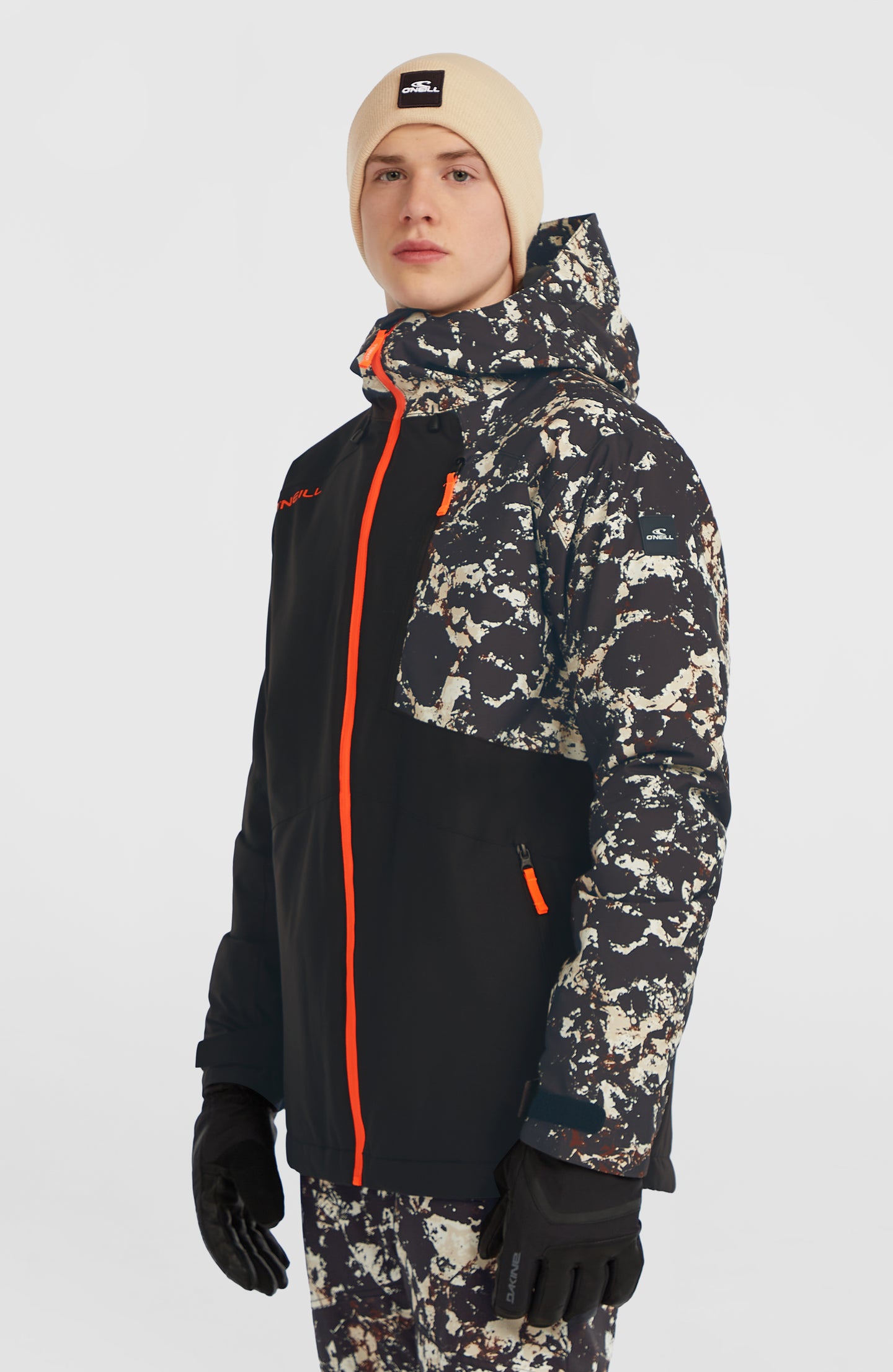 Fwc'Cruz Block Snow Jacket - Black/Beige Quarry