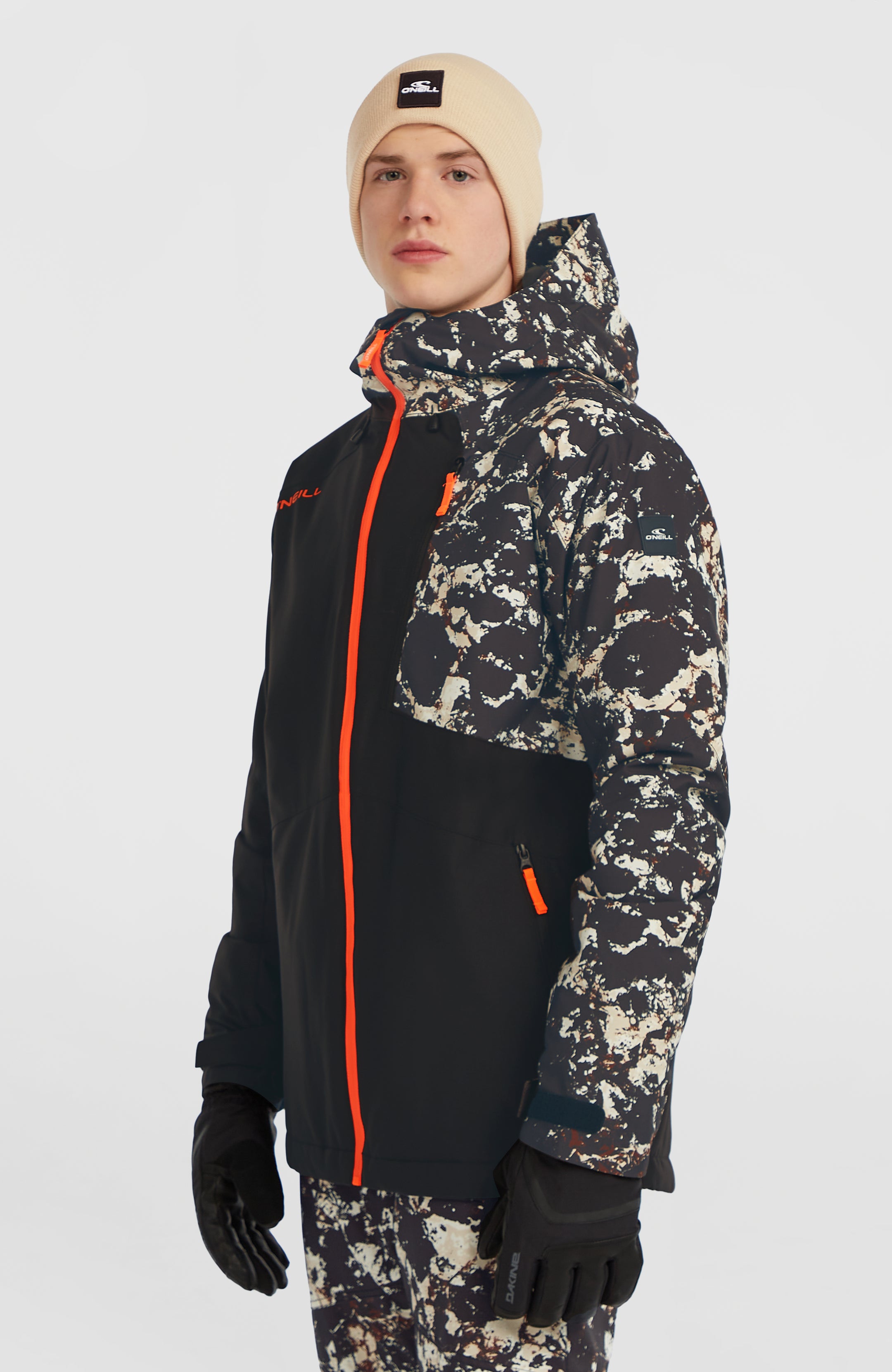 Fwc'Cruz Block Snow Jacket - Black/Beige Quarry