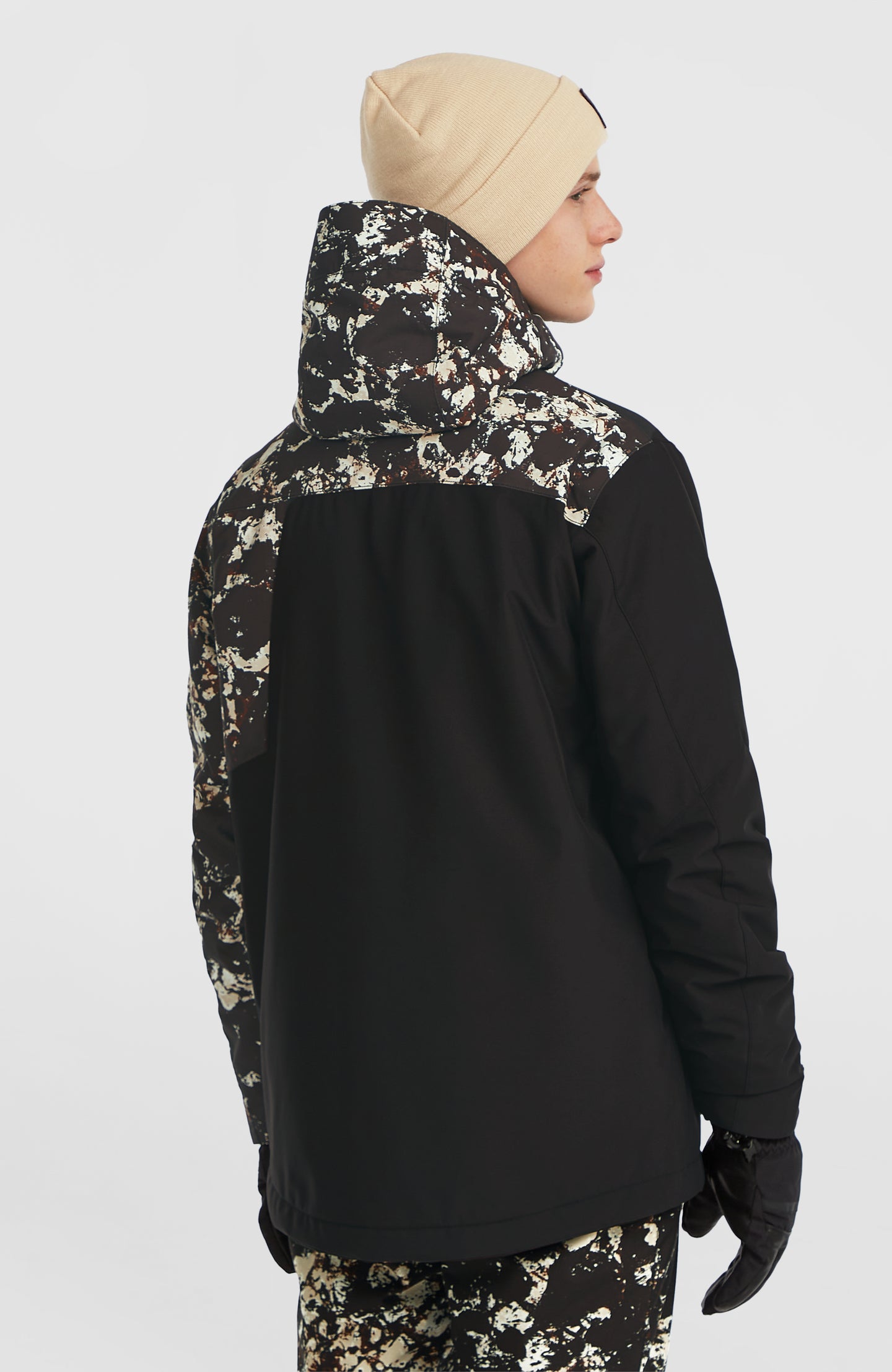 Fwc'Cruz Block Snow Jacket - Black/Beige Quarry