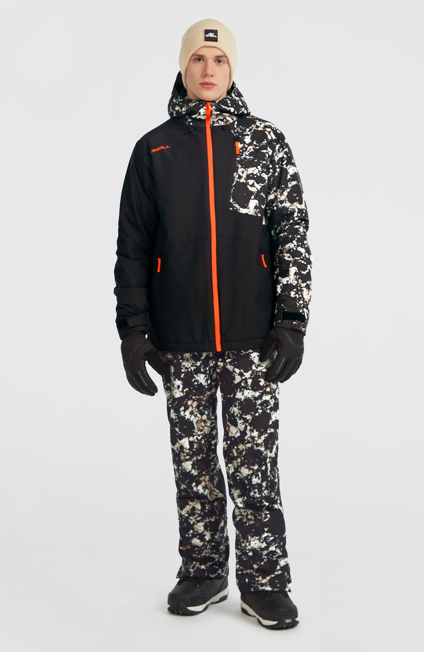 Fwc'Cruz Block Snow Jacket - Black/Beige Quarry