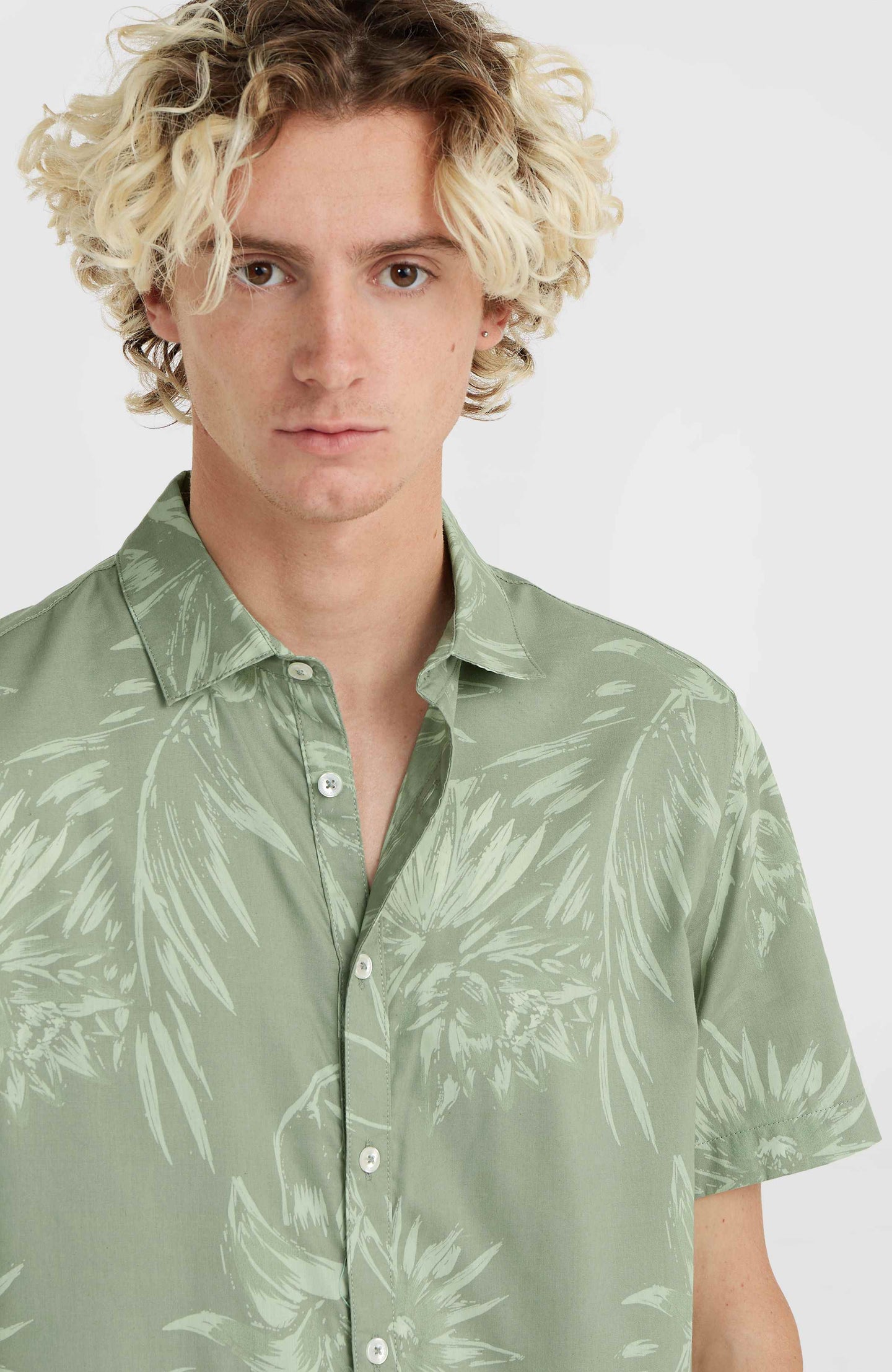 Mix & Match Floral Shirt - Green Tonal Tropicana