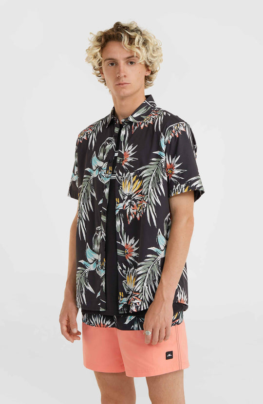 Mix & Match Floral Shirt - Black Tropicana