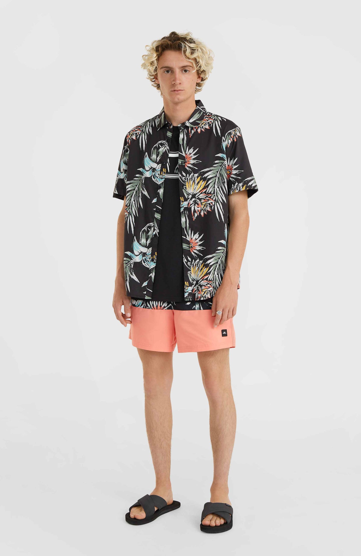 Mix & Match Floral Shirt - Black Tropicana