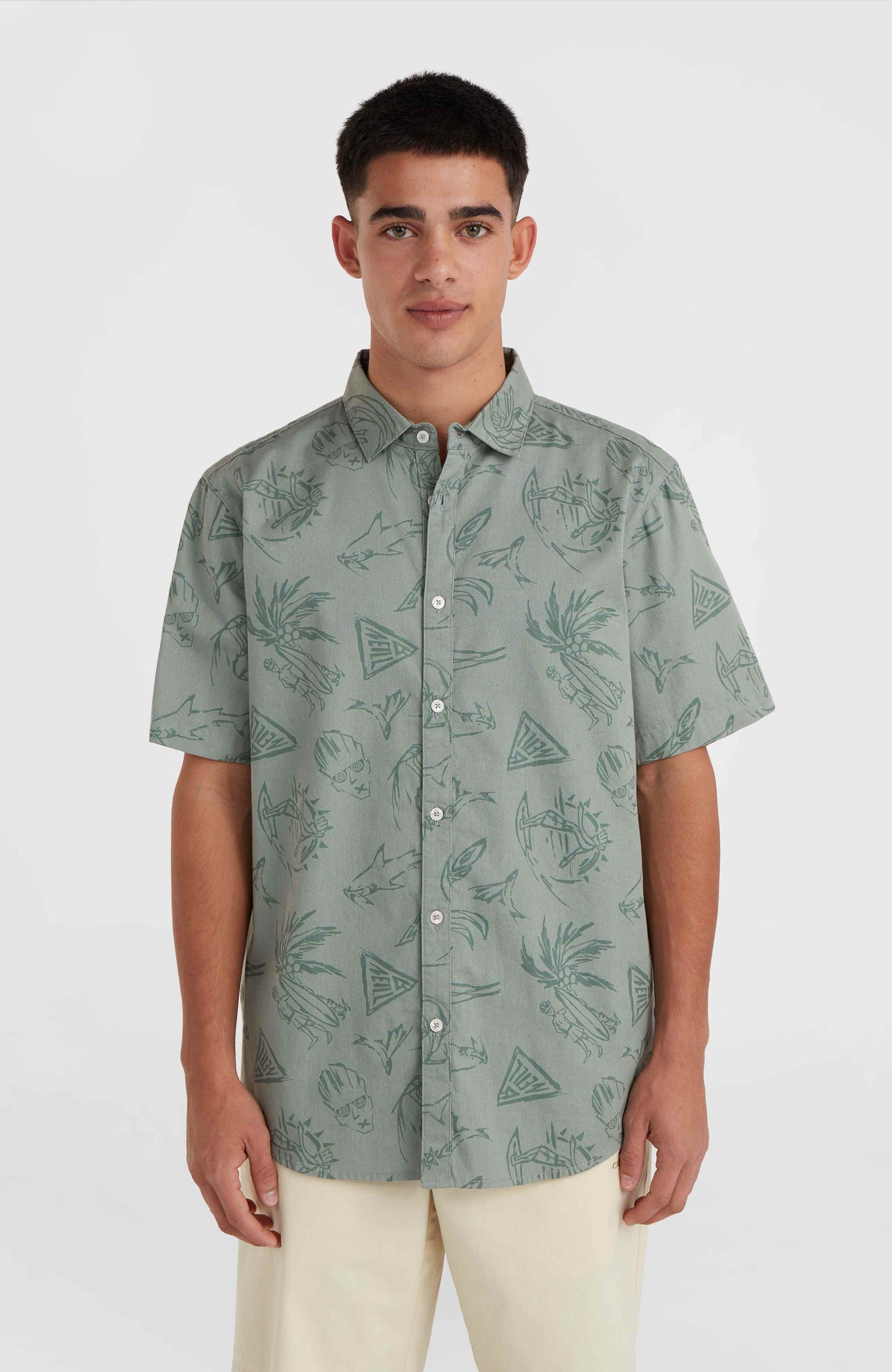 Mix & Match Beach Shirt - Green Vintage Surfer