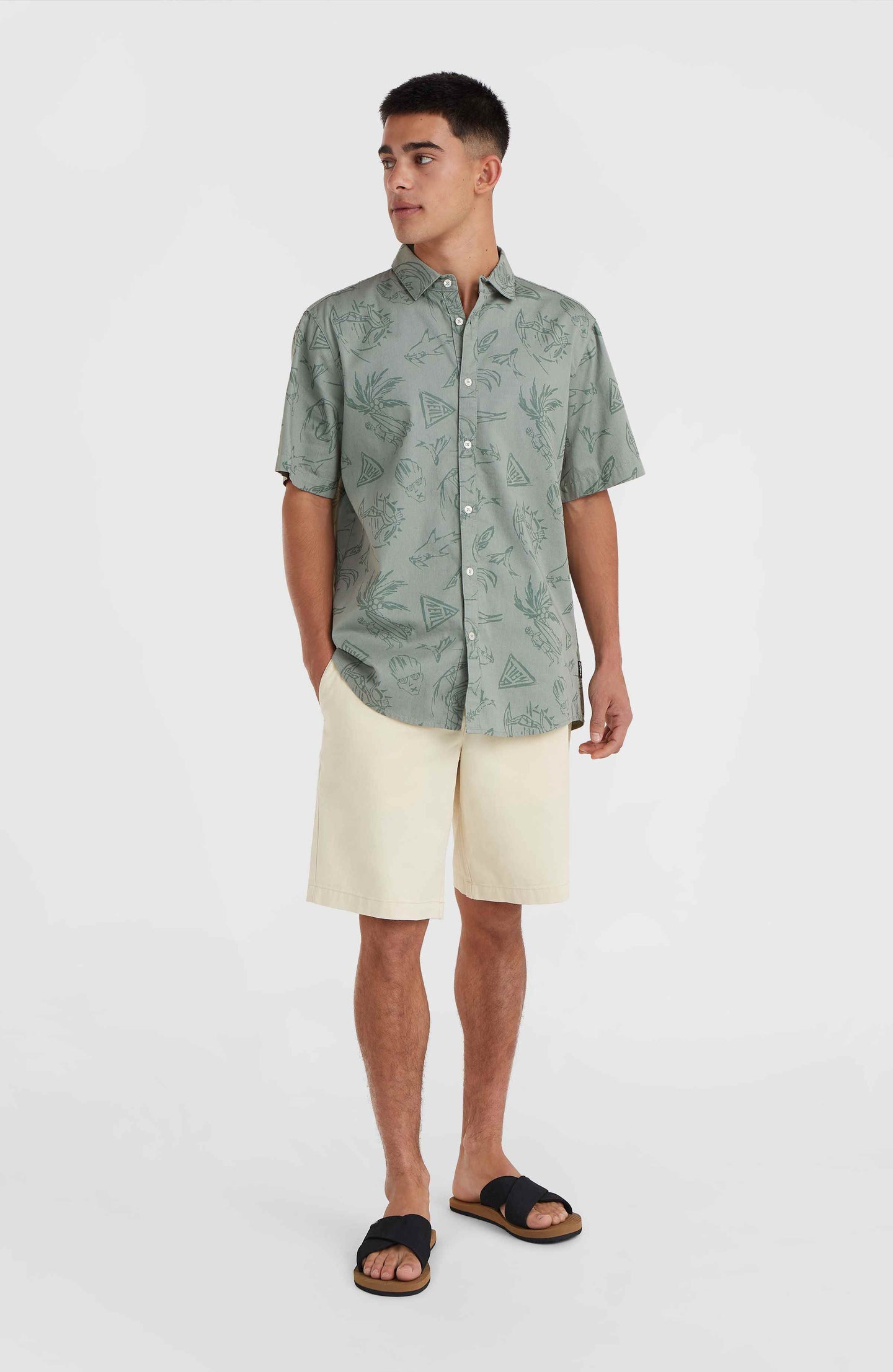 Mix & Match Beach Shirt - Green Vintage Surfer