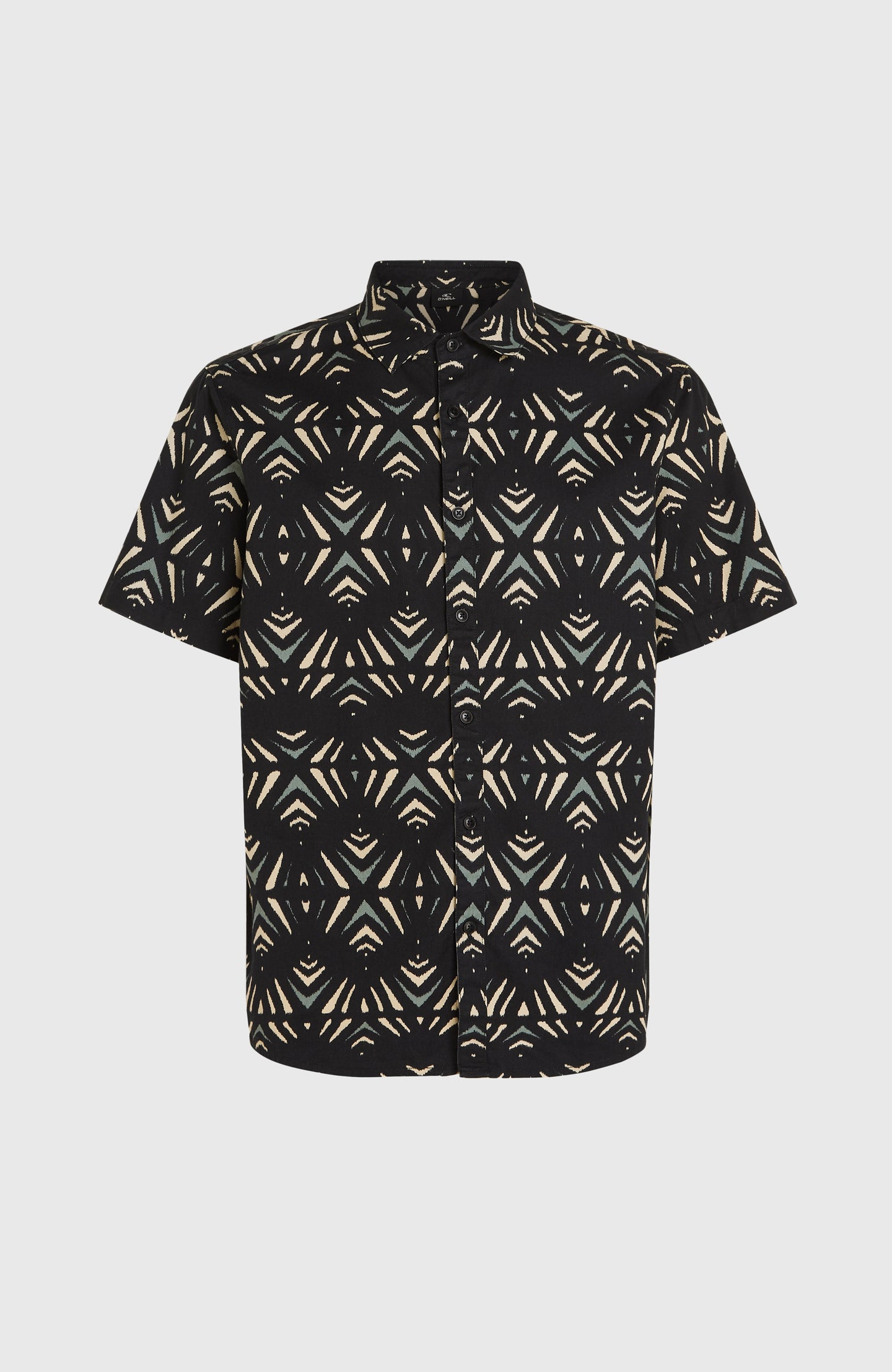 Mix & Match Beach Shirt - Black Fade IKAT