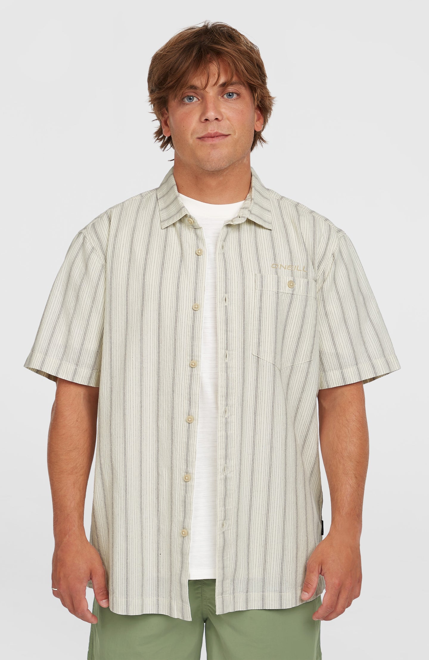 O'Neill Jacquard Stripe Shirt - Beige Cali Stripe