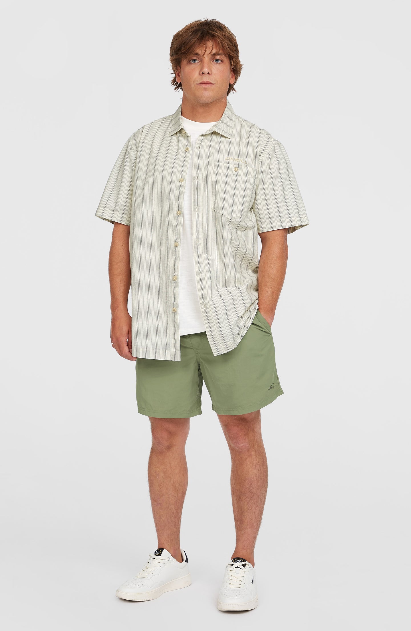 O'Neill Jacquard Stripe Shirt - Beige Cali Stripe