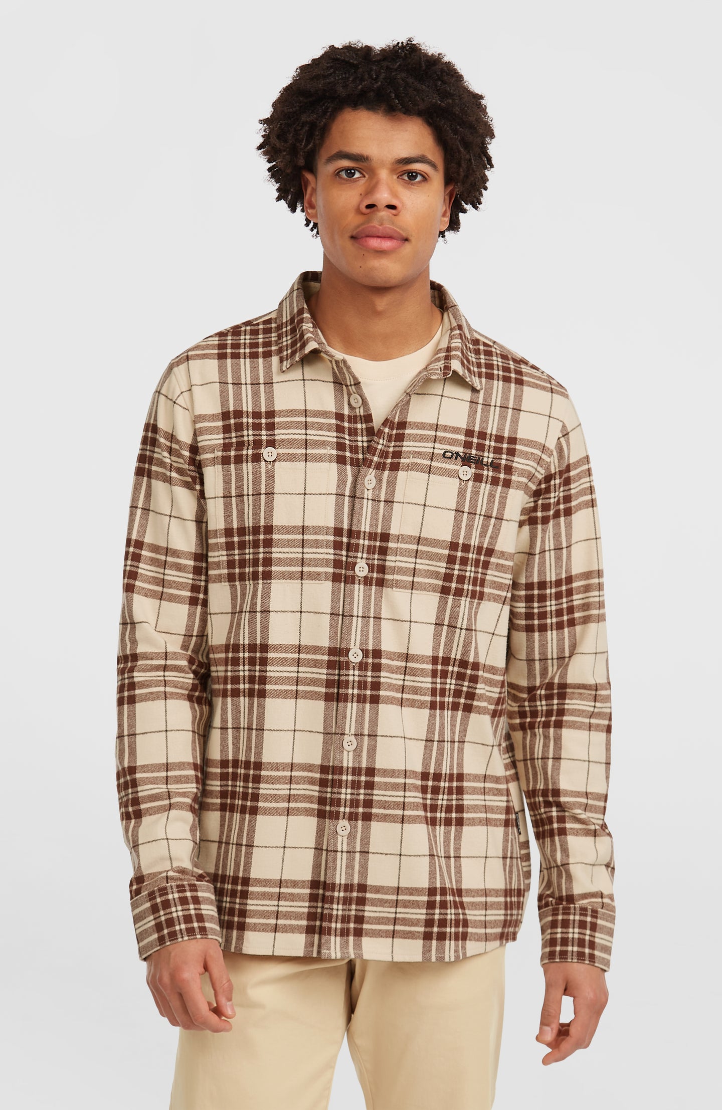 O'Neill Must-Have Flannel Shirt - Beige Flannel Check