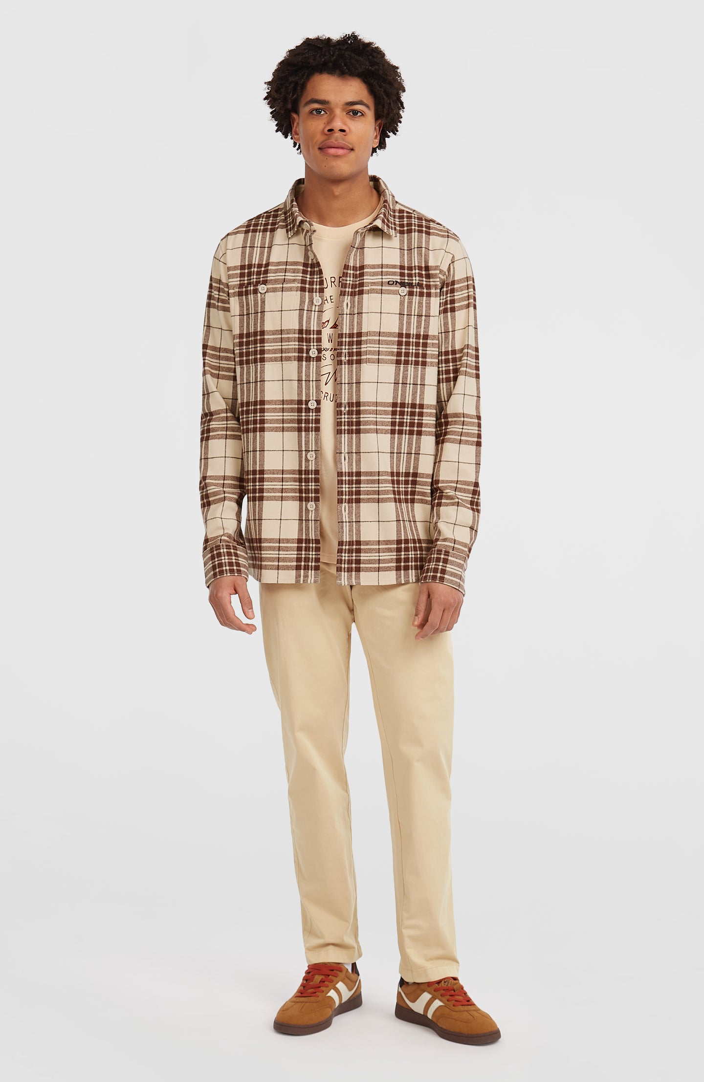 O'Neill Must-Have Flannel Shirt - Beige Flannel Check