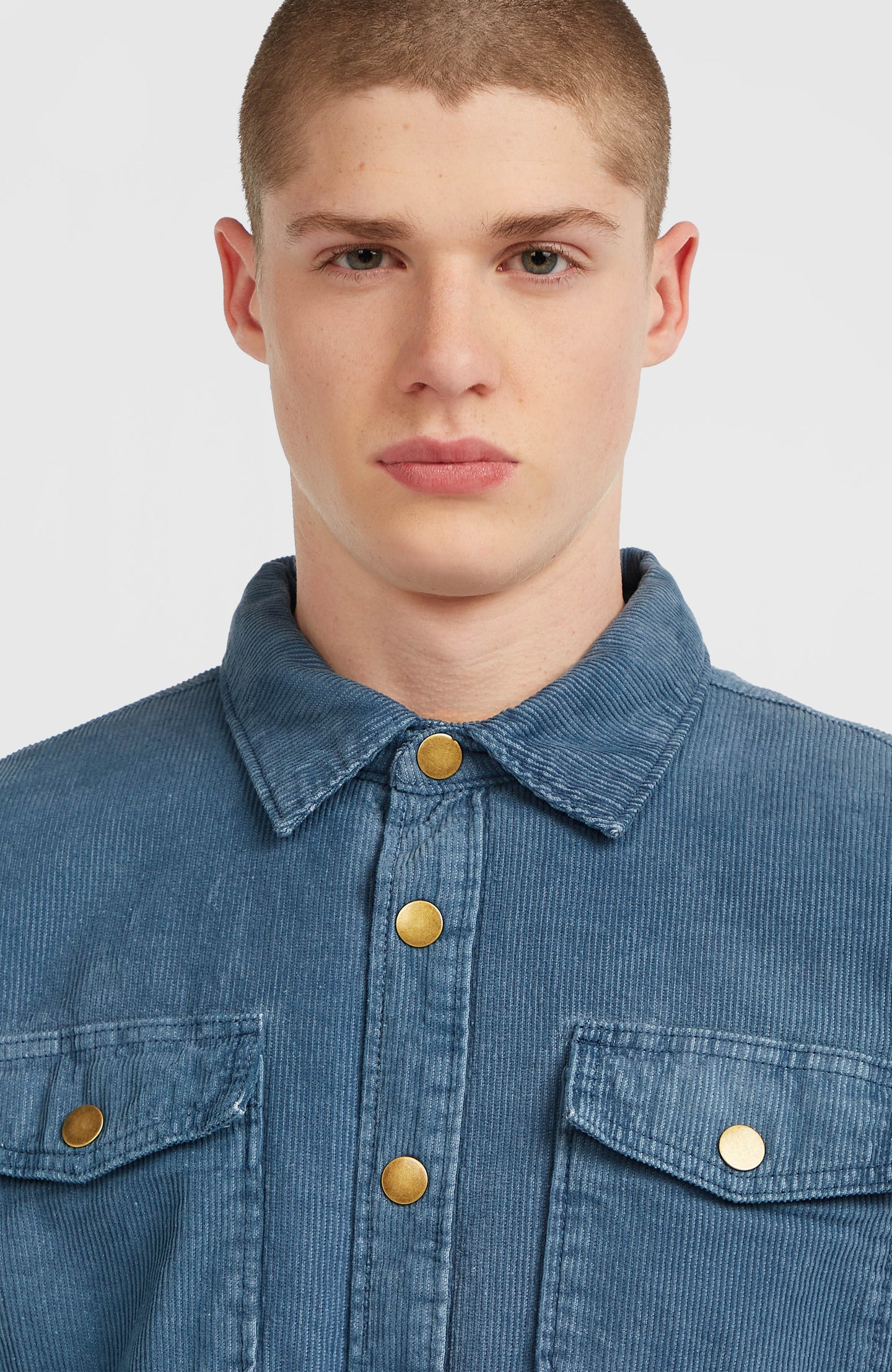 O'Riginals Corduroy Fleece Lined Overshirt - Mozart Blue