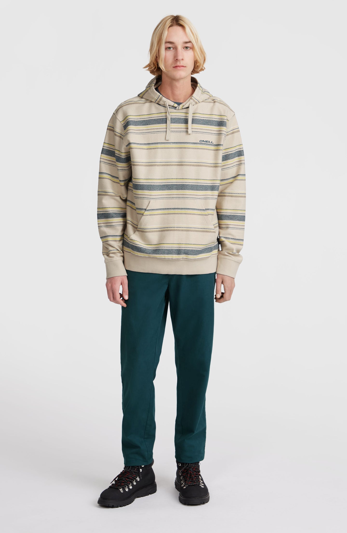 O'Neill Bavaro Hoodie - Grey Vintage Stripe