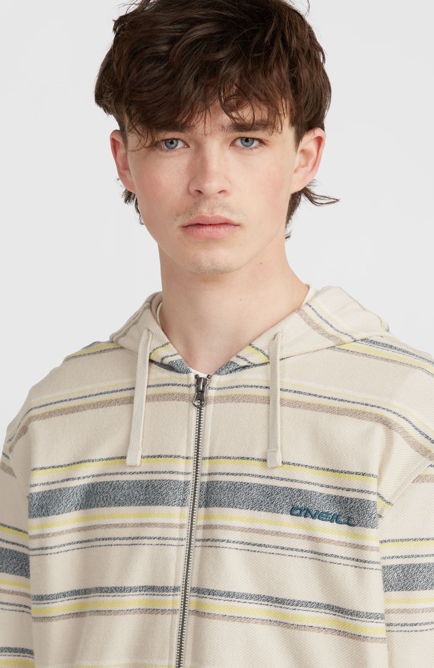 O'Neill Bavaro Fz Hoodie - Grey Vintage Stripe