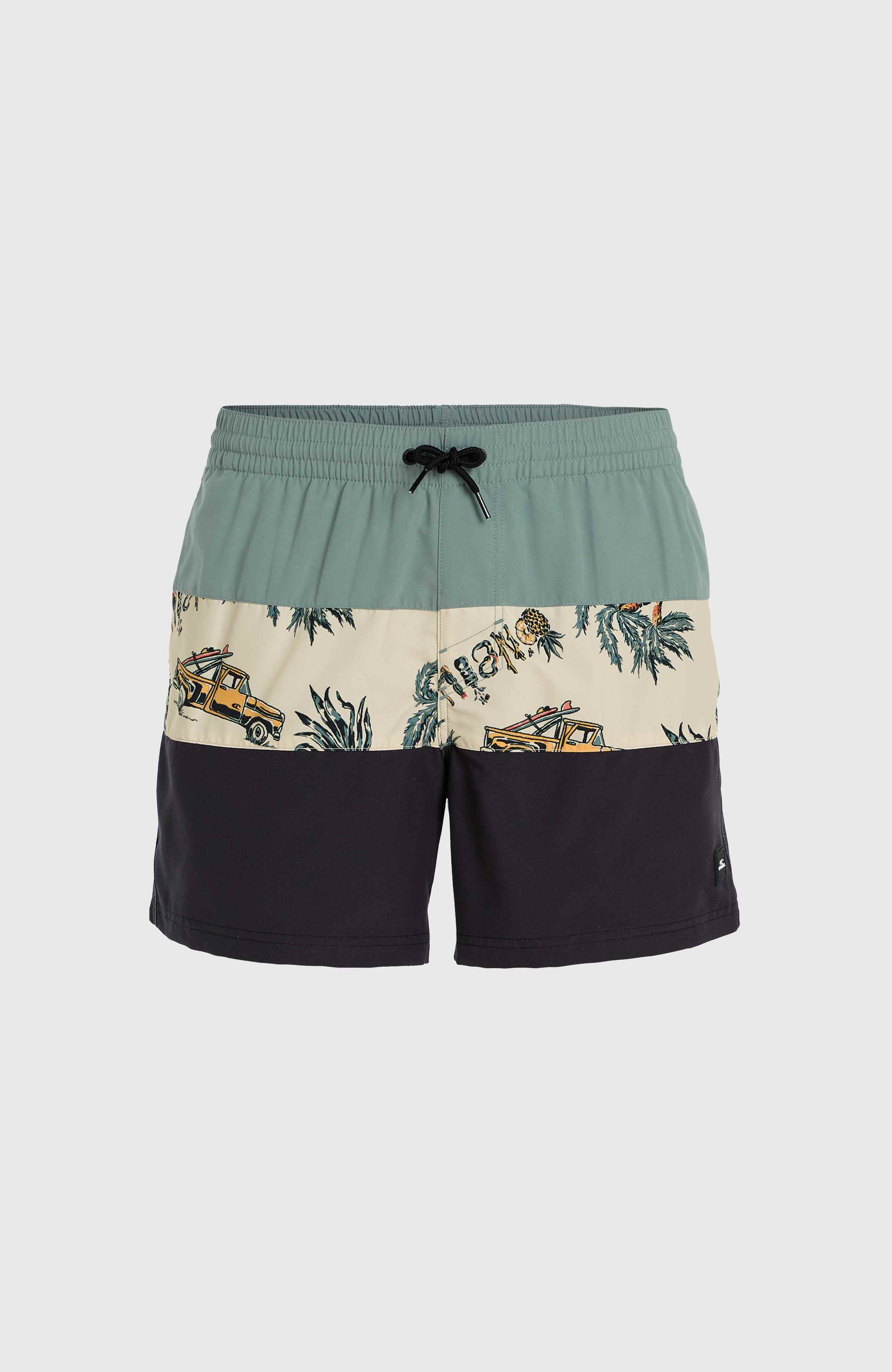 Mix & Match Cali Block 15'' Swim Shorts - Beige Venice Beach