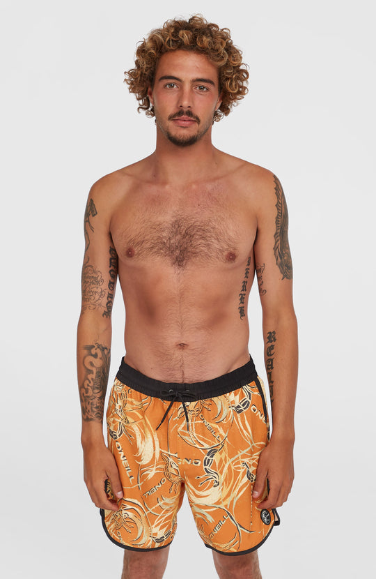 O'Riginals Scallop 16" Swimshorts - Orange Originals