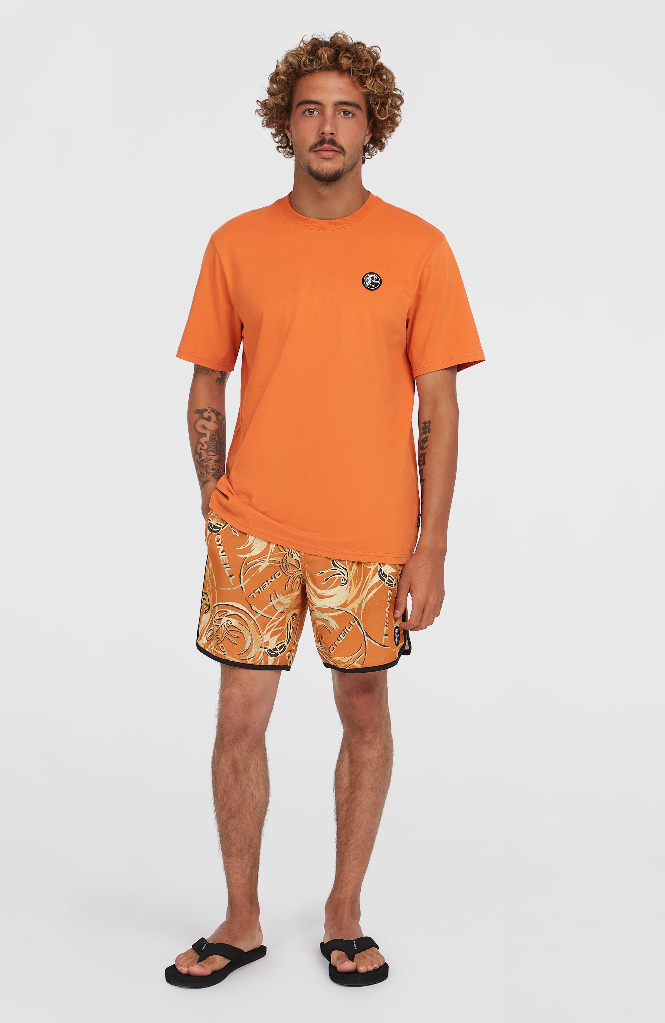 O'Riginals Scallop 16" Swimshorts - Orange Originals