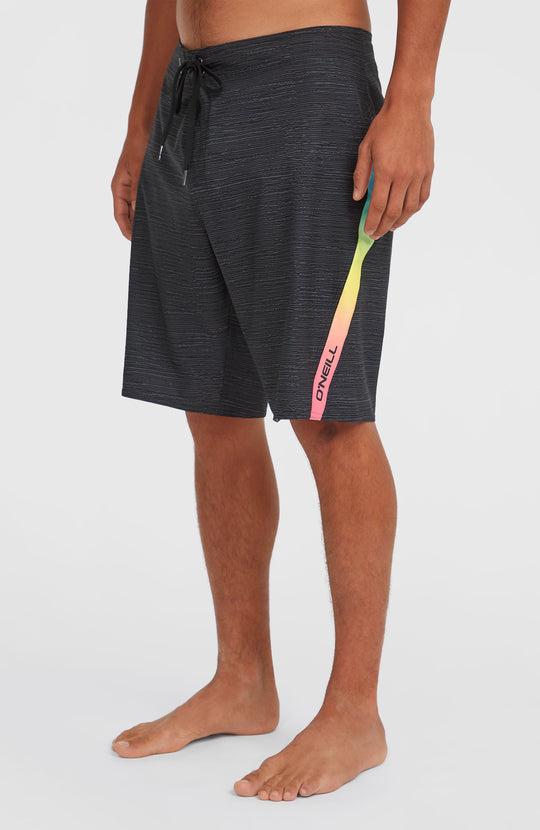 Superfreak 20" Boardshorts - Black Multi Colour Panel