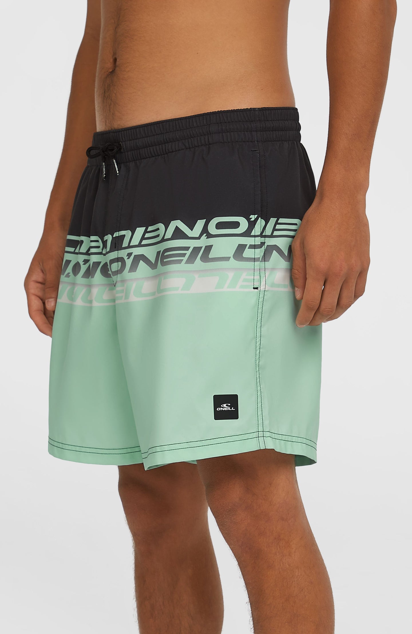 O'Neill Cali Stripe 16'' Swimshorts - Green/Black Upside Down Clean