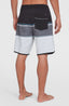 Lennox Scallop 19" Boardshorts - Black Out Colour Block