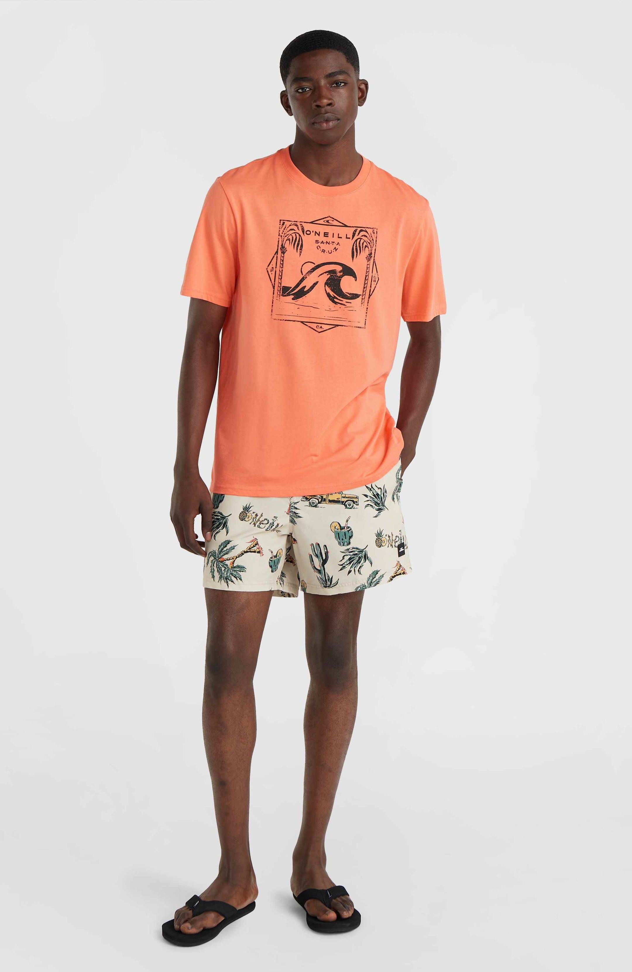Mix & Match Wave T-Shirt - Living Coral