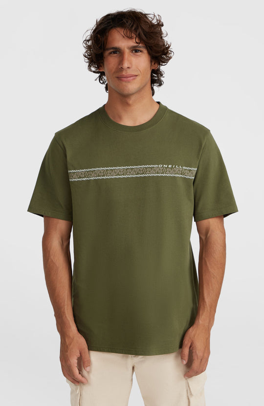 O'Neill Ikat Stripe T-Shirt - Forest Night