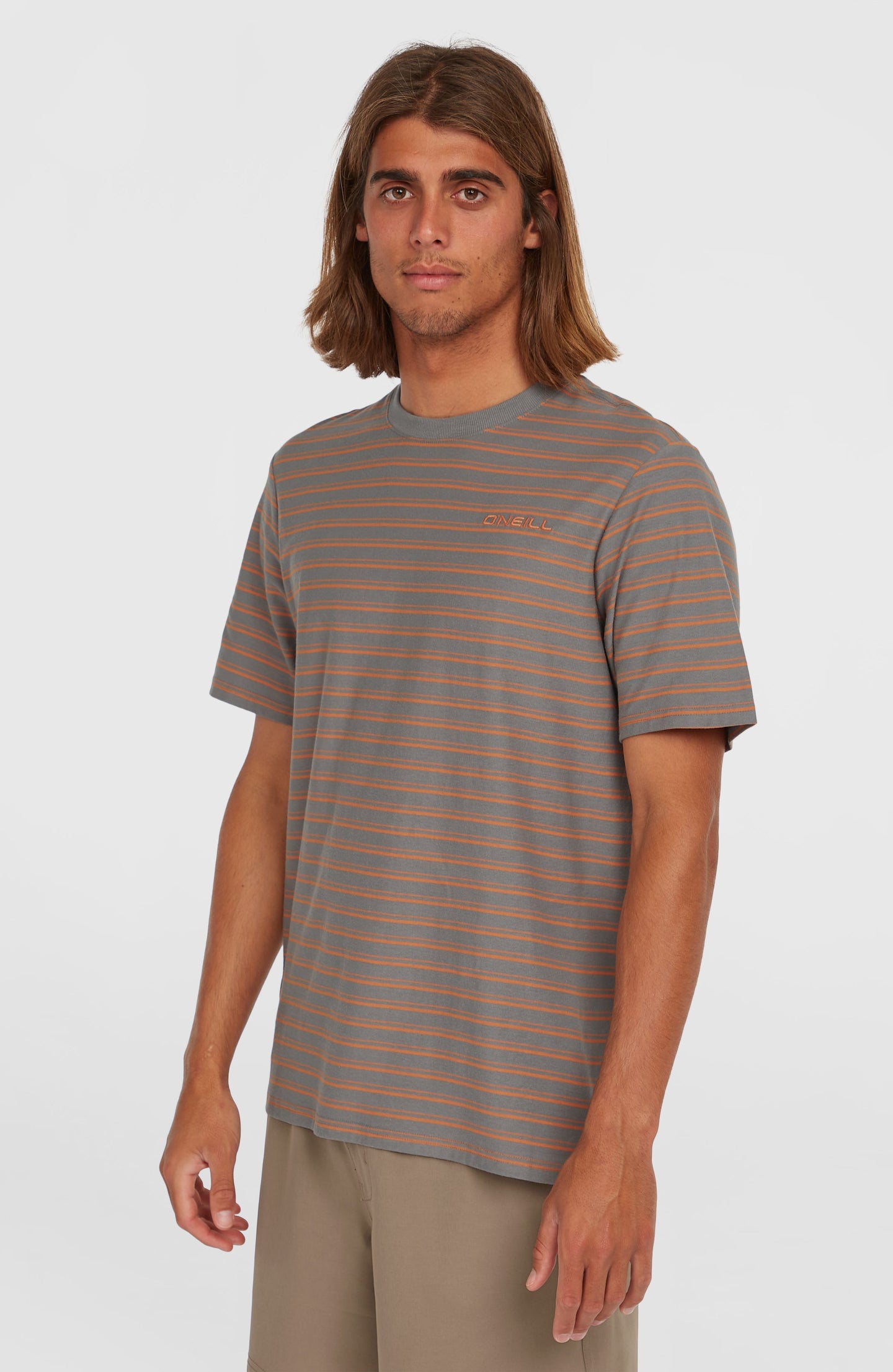 O'Neill Yarn Stripe T-Shirt - Grey Cali Stripe