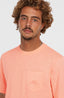 O'Neill Slub Chest Pocket T-Shirt - Coral Pop