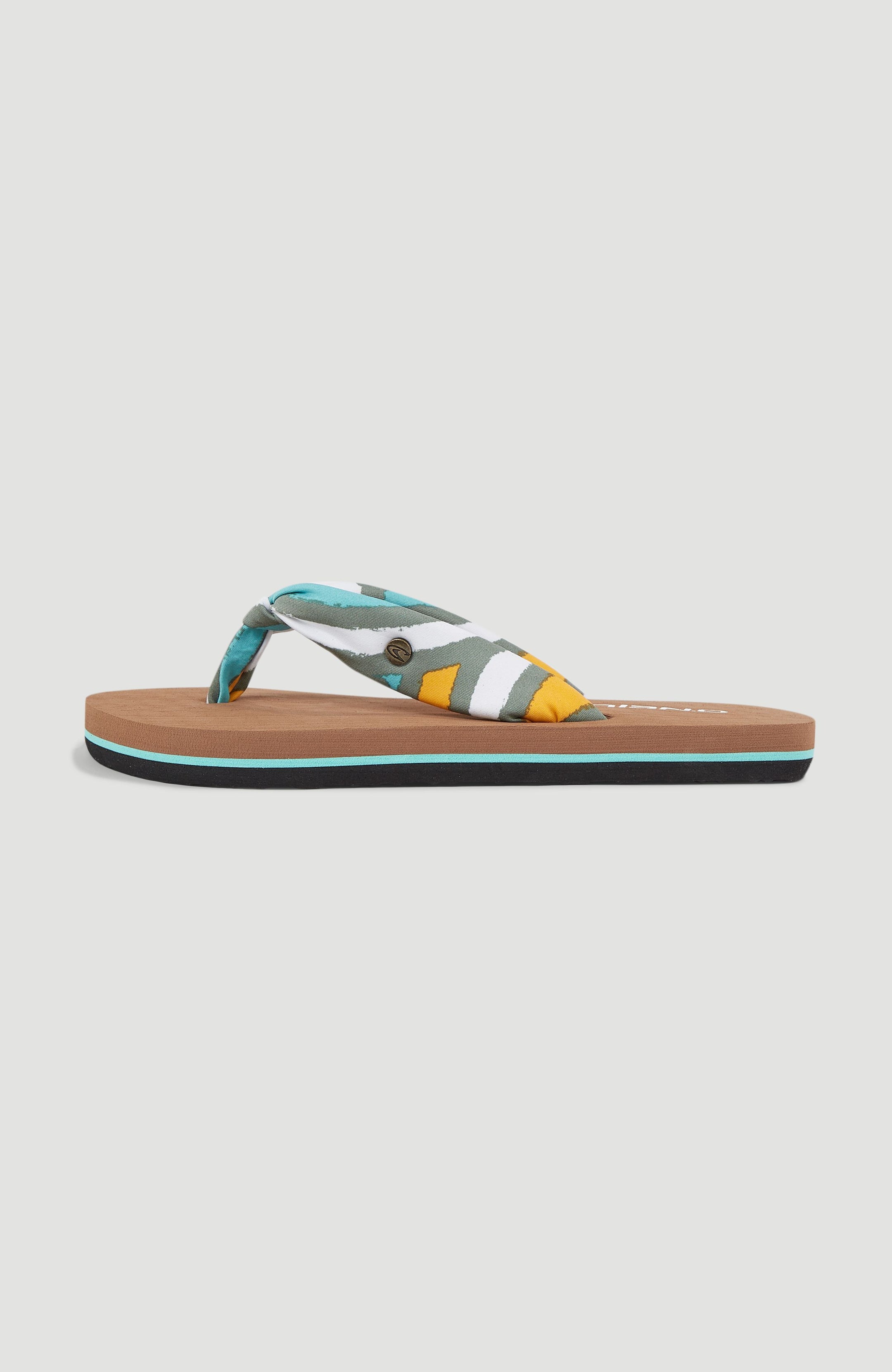 Ditsy Sun Sandals - Blue Rainbow Stripe