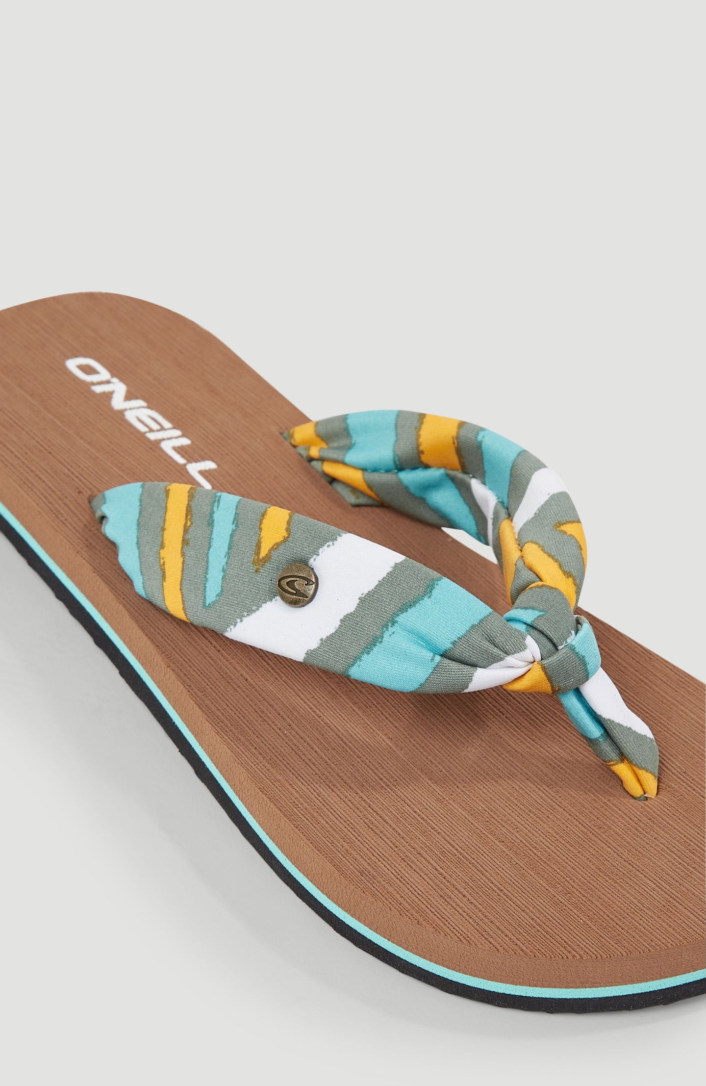 Ditsy Sun Sandals - Blue Rainbow Stripe