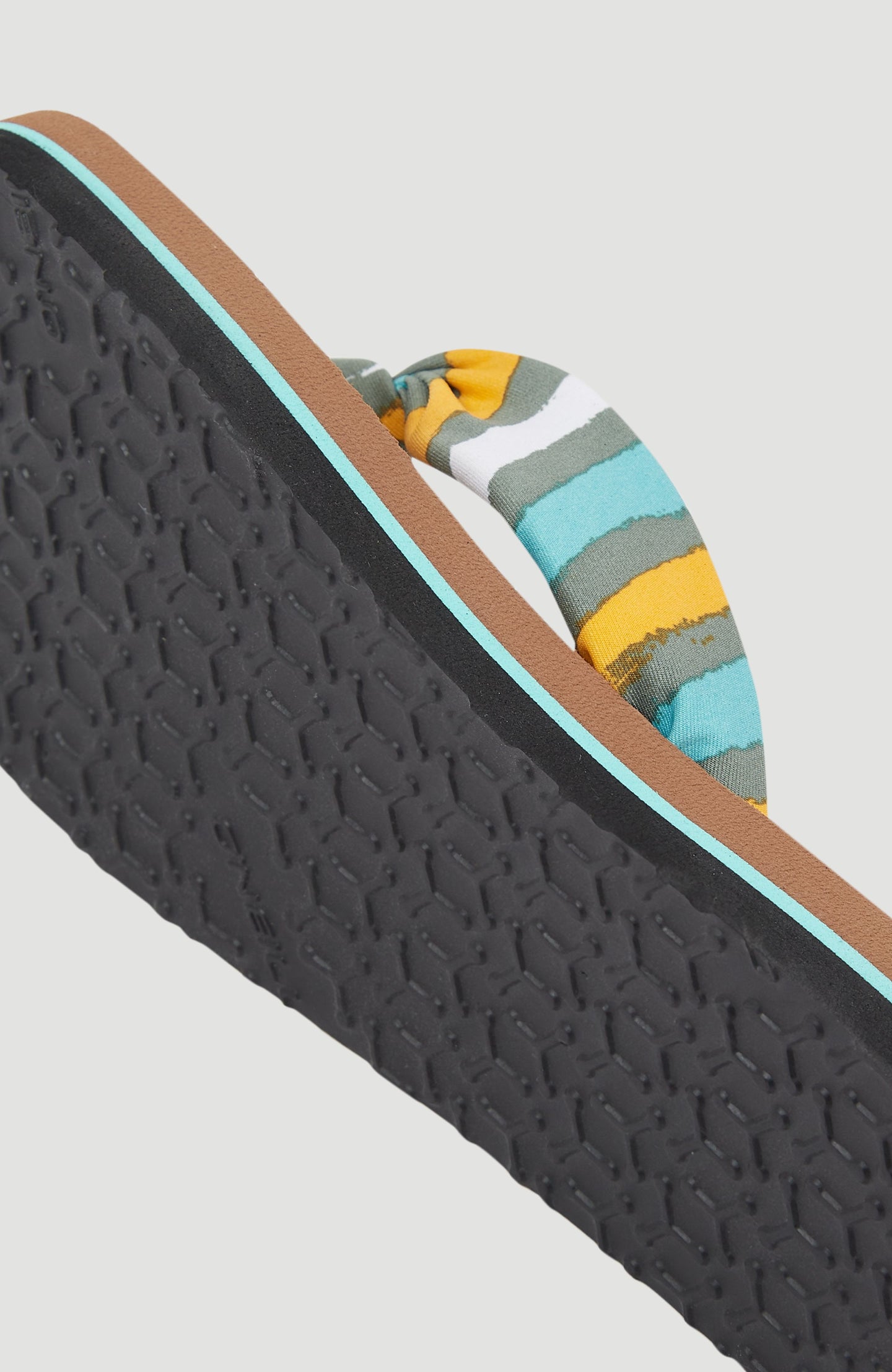 Ditsy Sun Sandals - Blue Rainbow Stripe