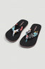 Ditsy Sun Sandals - Black/Blue Bluemchen