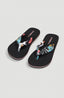 Ditsy Sun Sandals - Black/Blue Bluemchen