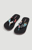 Ditsy Sun Sandals - Black/Blue Bluemchen