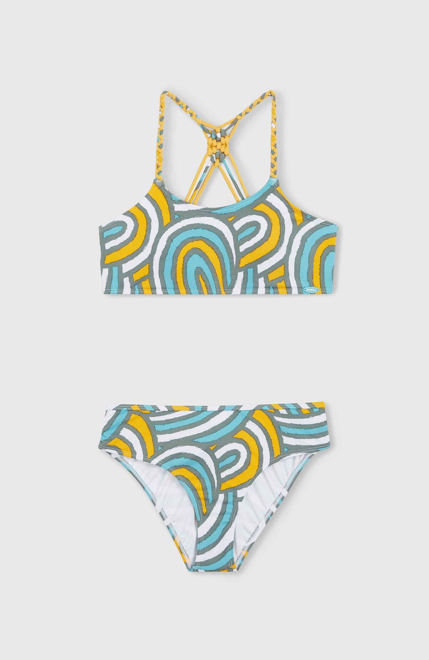Mix And Match Tropics Bikini - Blue Rainbow Stripe