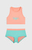 O'Neill Cali Holiday Bikini Set - Coral Pink Colour Block