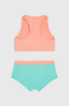 O'Neill Cali Holiday Bikini Set - Coral Pink Colour Block