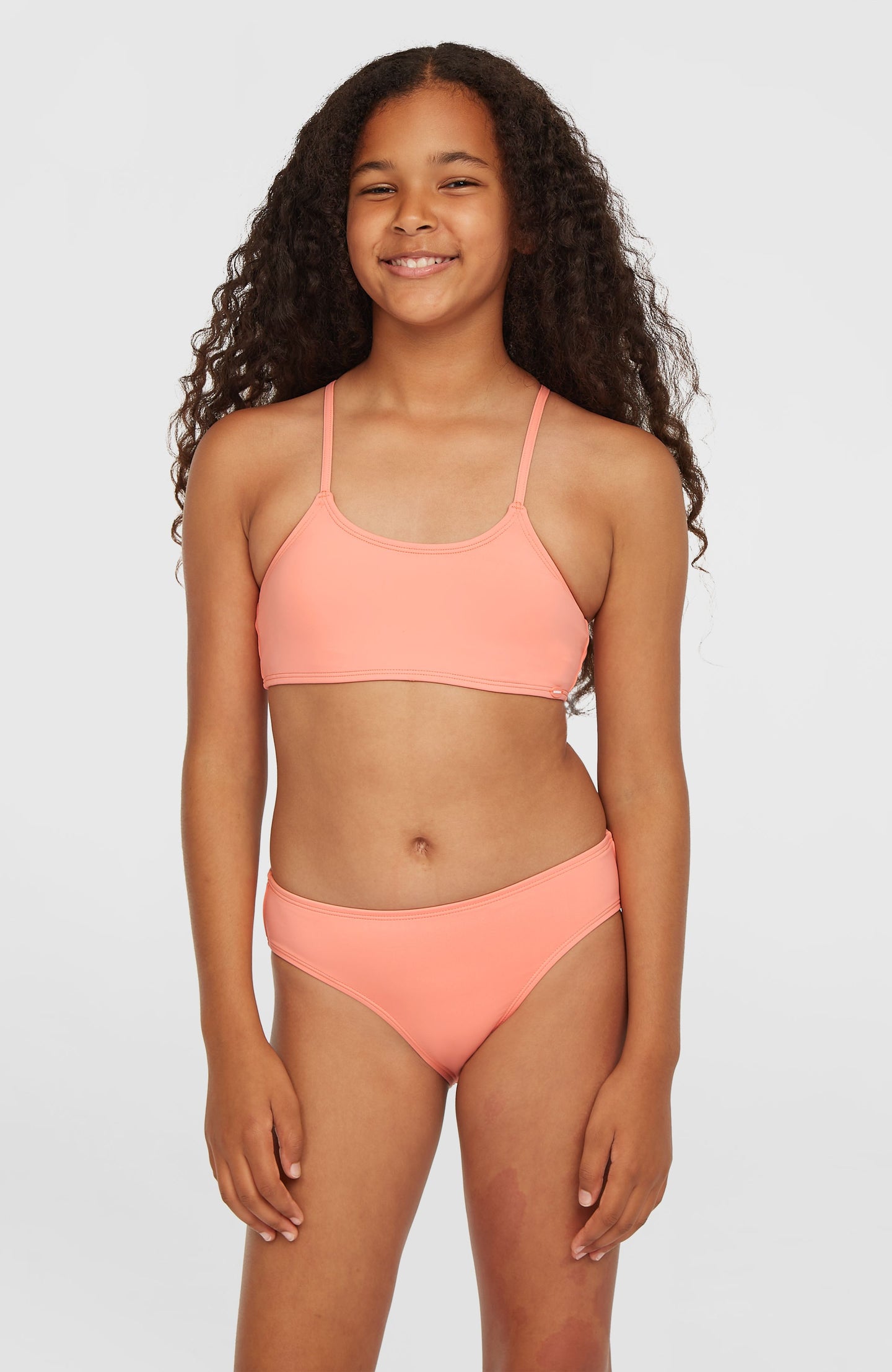 Essentials Bralette Bikini Set - Coral Pink