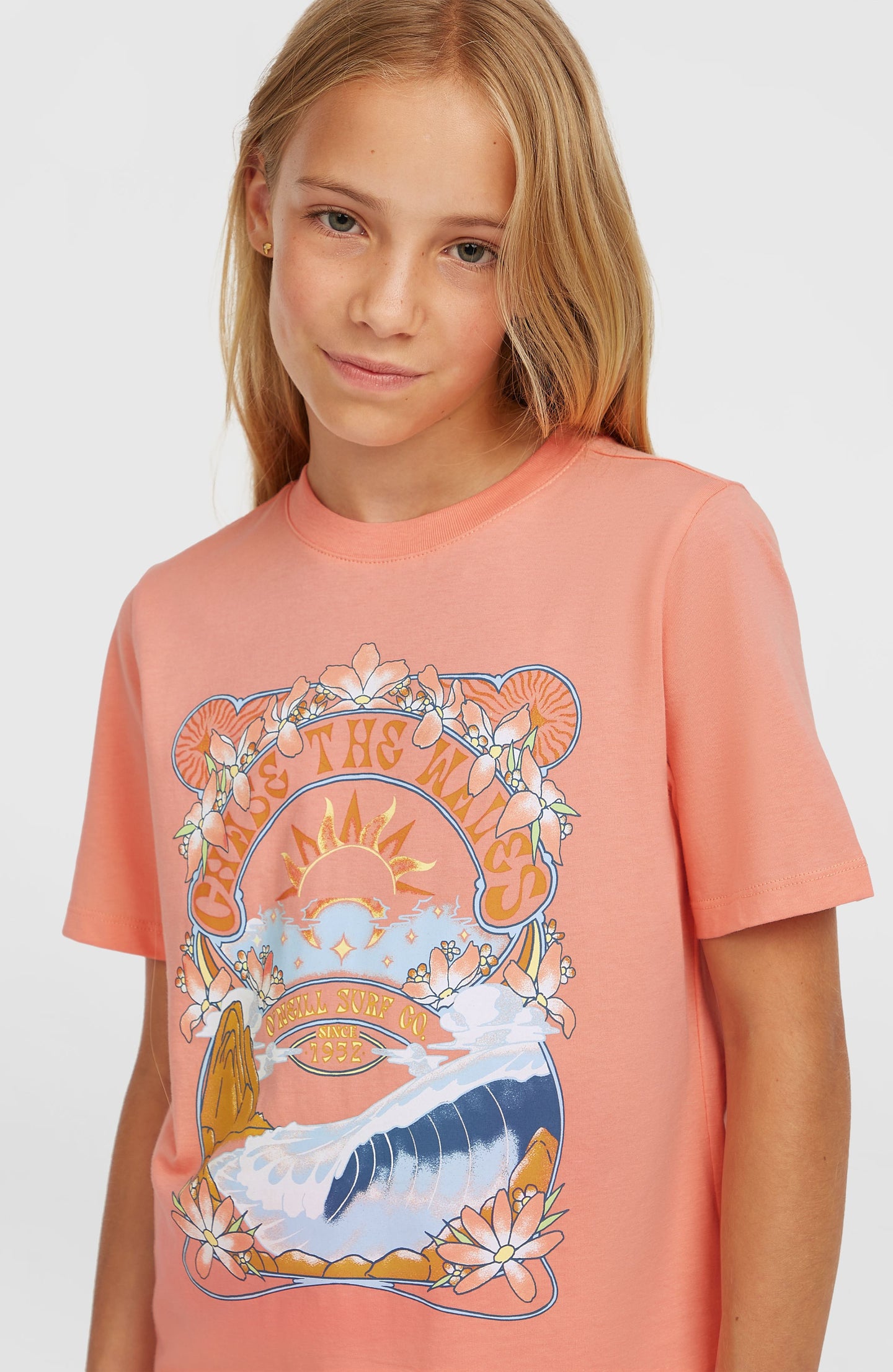 O'Neill Front Graphic T-Shirt - Coral Pink
