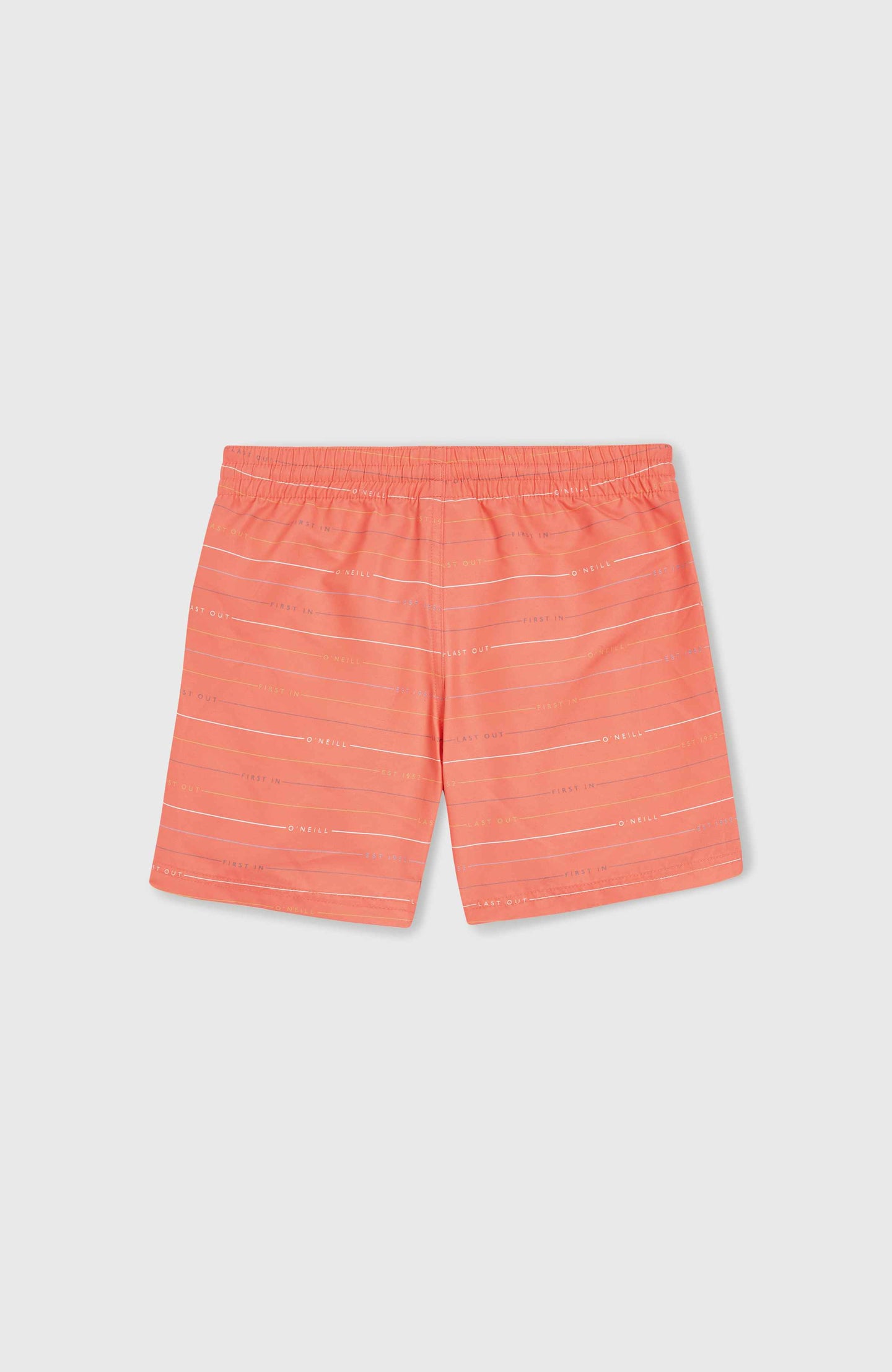 Mix & Match Cali First 13'' Swim Shorts - Living Coral First Name Stripe