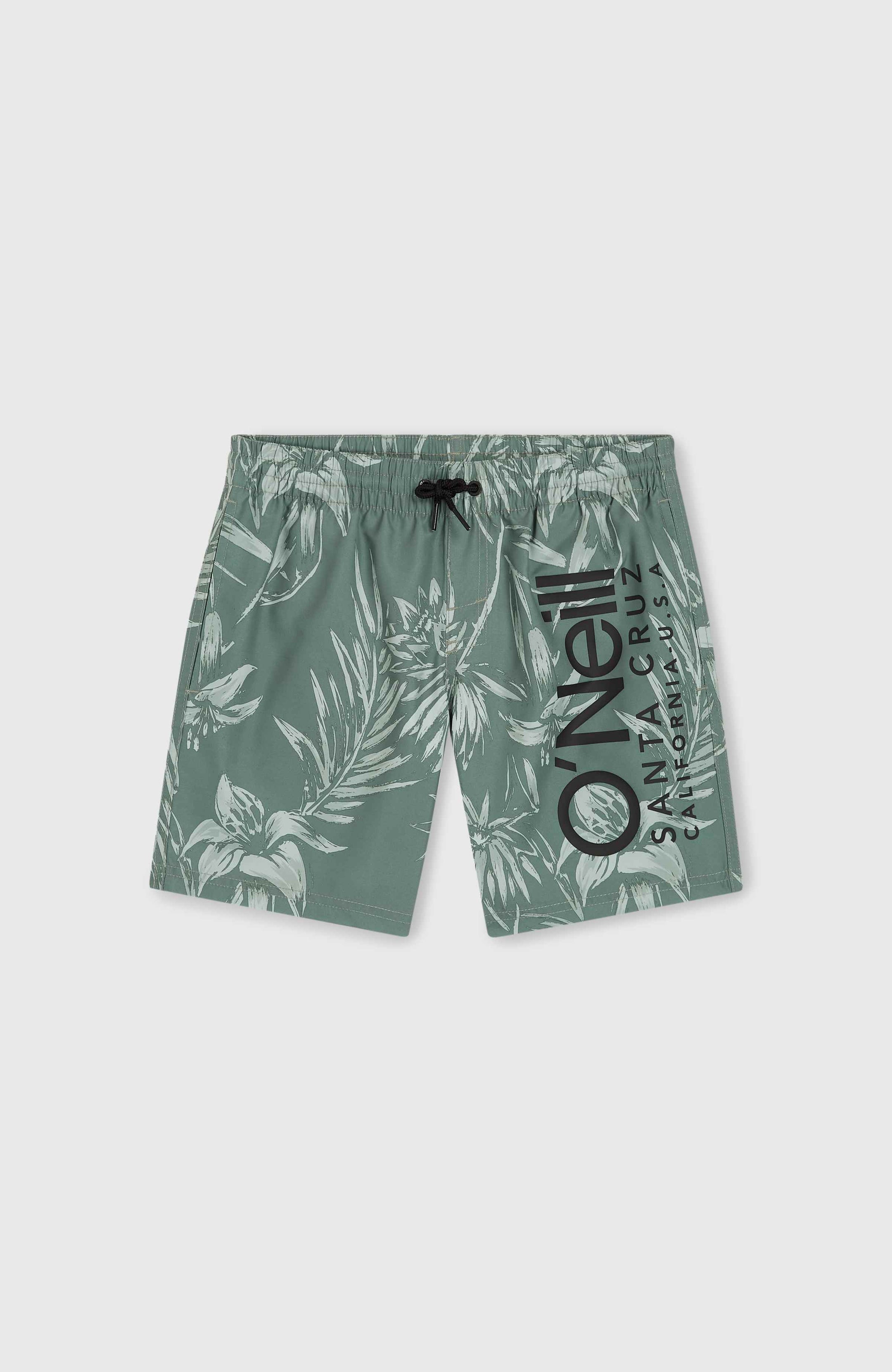 Mix & Match Cali Floral 14'' Swim Shorts - Green Tonal Tropicana